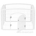 4-Panel Plastic Exercise Pet Playpen with Door Fence